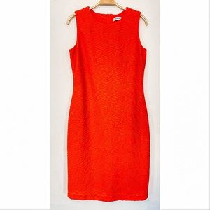 Calvin Klein Textured Sheath Dress Orange 6
